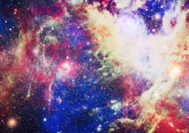 Renkli derin uzay. Evren kavramı arka plan. Nasa tarafından döşenmiş bu görüntü unsurları