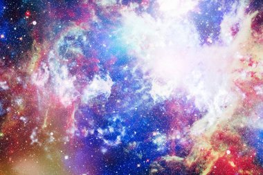 Renkli derin uzay. Evren kavramı arka plan. Nasa tarafından döşenmiş bu görüntü unsurları