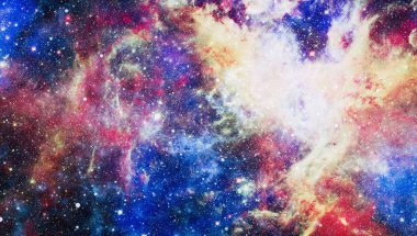 Renkli derin uzay. Evren kavramı arka plan. Nasa tarafından döşenmiş bu görüntü unsurları