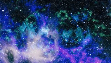 Renkli derin uzay. Evren kavramı arka plan. Nasa tarafından döşenmiş bu görüntü unsurları