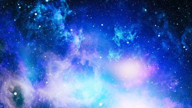 Renkli derin uzay. Evren kavramı arka plan. Nasa tarafından döşenmiş bu görüntü unsurları