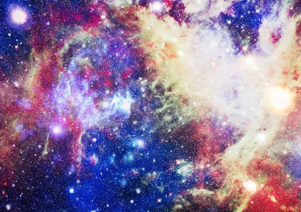 Fütürist soyut alan arkaplanı. Yıldızlı ve nebulalı gece gökyüzü. Bu görüntünün elementleri NASA tarafından desteklenmektedir