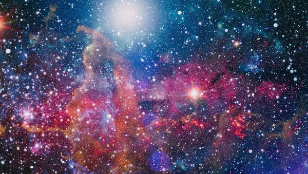 Renkli derin uzay. Evren kavramı arka plan. Nasa tarafından döşenmiş bu görüntü unsurları