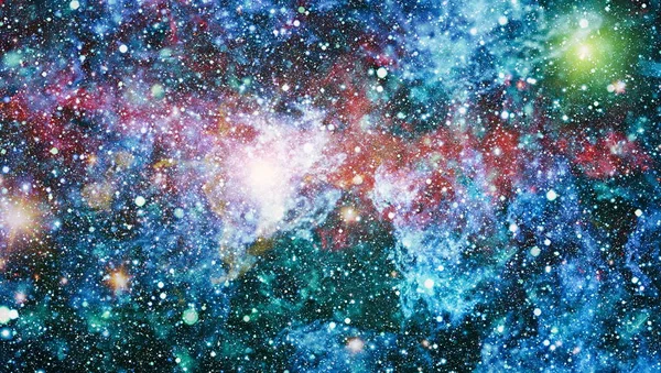 Renkli derin uzay. Evren kavramı arka plan. Nasa tarafından döşenmiş bu görüntü unsurları