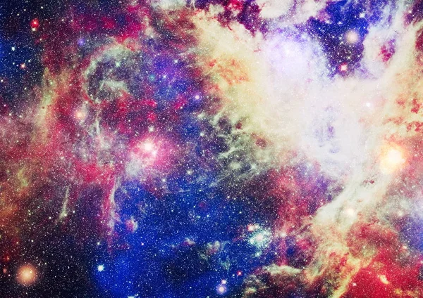 Renkli derin uzay. Evren kavramı arka plan. Nasa tarafından döşenmiş bu görüntü unsurları