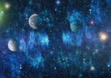 Renkli derin uzay. Evren kavramı arka plan. Nasa tarafından döşenmiş bu görüntü unsurları