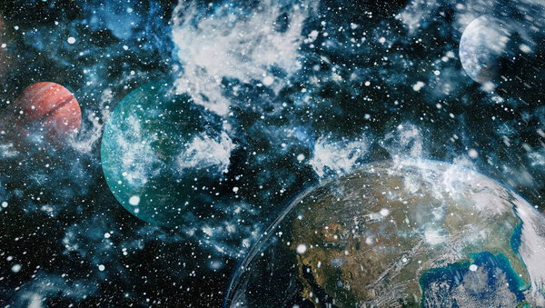 Colorful deep space. Universe concept background. Elements of this image furnished by NASA