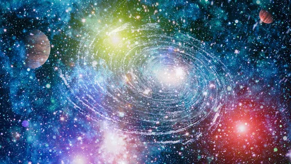 Esplosione Fuoco Nello Spazio Illustrazione Astratta Dell Universo Elementi Questa — Foto Stock