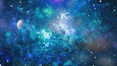 Patlama süpernovası. Parlak Yıldız Nebulası. Uzak galaksi. Soyut görüntü. Bu görüntünün elementleri NASA tarafından desteklenmektedir.