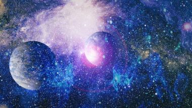 Patlama süpernovası. Parlak Yıldız Nebulası. Uzak galaksi. Soyut görüntü. Bu görüntünün elementleri NASA tarafından desteklenmektedir.