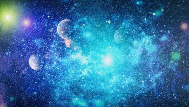 Patlama süpernovası. Parlak Yıldız Nebulası. Uzak galaksi. Soyut görüntü. Bu görüntünün elementleri NASA tarafından desteklenmektedir.