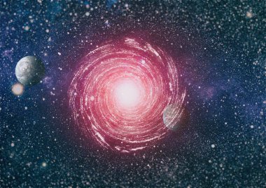 Patlama süpernovası. Parlak Yıldız Nebulası. Uzak galaksi. Soyut görüntü. Bu görüntünün elementleri NASA tarafından desteklenmektedir.