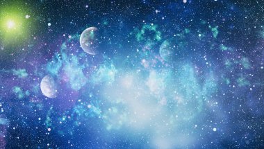 Renkli derin uzay. Evren kavramı arka plan. Nasa tarafından döşenmiş bu görüntü unsurları