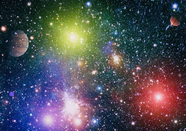 Огненный Взрыв Космосе Абстрактная Иллюстрация Вселенной Элементы Этого Изображения Предоставлены — стоковое фото