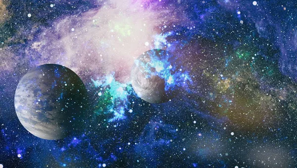 Patlama süpernovası. Parlak Yıldız Nebulası. Uzak galaksi. Soyut görüntü. Bu görüntünün elementleri NASA tarafından desteklenmektedir.