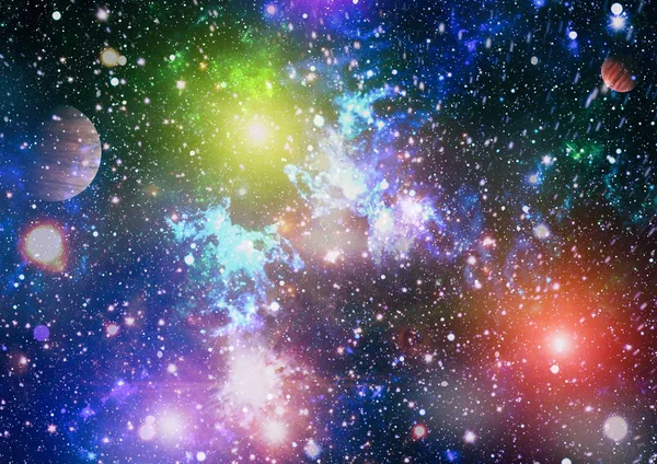 Взрывная Сверхновая Туманность Яркая Звезда Далекая Галактика Абстрактное Изображение Элементы — стоковое фото
