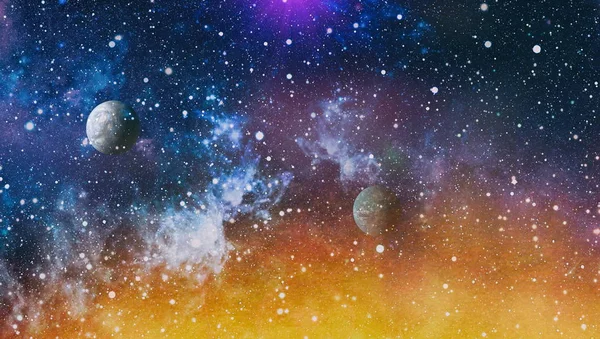 Eksplozja Supernowej Mgławica Jasna Gwiazda Daleka Galaktyka Abstrakcyjny Obraz Elementy — Zdjęcie stockowe