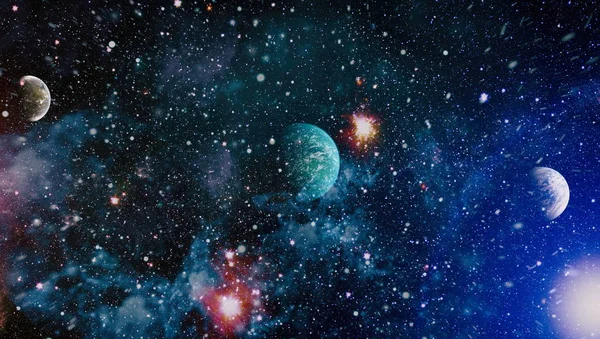 Colorido Espacio Profundo Fondo Concepto Del Universo Elementos Esta Imagen —  Fotos de Stock