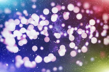 doğal bokeh ve parlak altın ışık şenlikli arka plan. Vintage sihirli arka plan ile renkli bokeh.