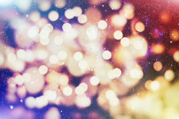 Абстрактные размытые синие и серебристые блестящие лампочки светильники фон: размытие рождественские обои украшения Concept.xmas праздник праздник фон: сверкающий круг зажгли торжества дисплей . — стоковое фото