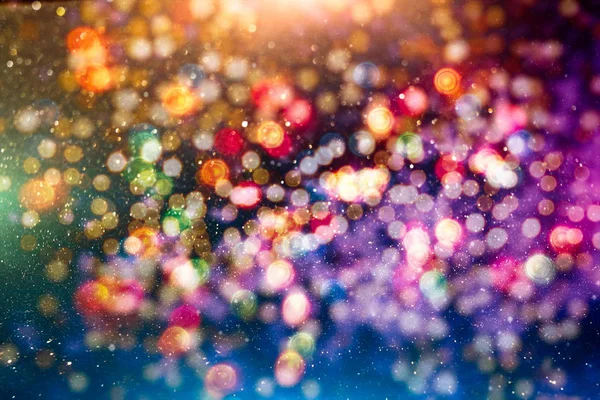 Magischen Hintergrund mit Farbe festlichen Hintergrund mit natürlichen Bokeh und helle goldene Lichter. — Stockfoto