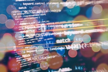 Büyük veriler ve engelleme veritabanı hakkında soyut bilgisayar betiği. Yazılım geliştirici programlama kodu. Ekrandaki Kripto Para İşlem Programı. Yazılım Kullanımı.