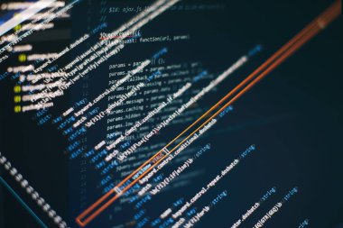 Web sitesi programlama kodu. Bu bir iş. Yazılım geliştirme. İnternet güvenlik korsanı önlemesi.