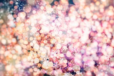 Noel ve Yeni Yıl tatili geçmişi. Sihirli kavram. Bokeh efektli soyut arkaplan.