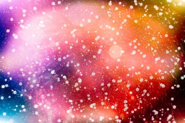 Noel ışığı arka planı. Parlak tatil arkaplanı. Yanıp sönen Yıldızlarla Odaklanmış Arkaplan. 2020 yılı. Mutlu Noeller ve yeni yıl tatili geçmişi.