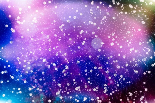 추상적 인 크리스마스 배경 디자인 새해 축하연. 크리스마스의 가벼운 배경. 반짝이는 별들로 뒤틀린 배경. 흐릿 한 보케. — 스톡 사진