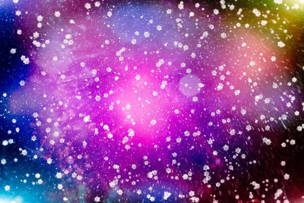Soyut Noel Kış Arkaplanı Yeni Yıl Kutlamaları Tasarımı. Noel ışığı arka planı. Yanıp sönen Yıldızlarla Odaklanmış Arkaplan. Bulanık Bokeh. — Stok fotoğraf