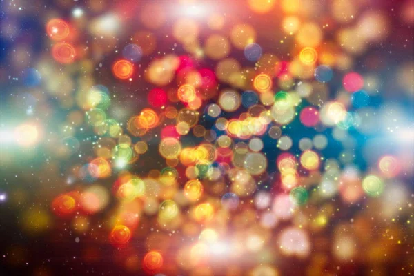 Brenred bokeh light background, Christmas and New Year holiday background — 스톡 사진