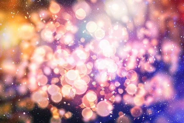 Elegante fundo abstrato com bokeh desfocado luzes e estrelas — Fotografia de Stock