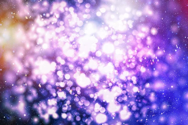 Elegante fundo abstrato com bokeh desfocado luzes e estrelas — Fotografia de Stock