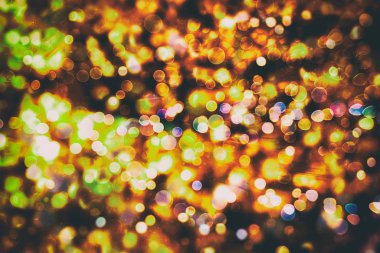 Bulanık Işık Arkaplanı, Bokeh ışıkları ve yıldızlarıyla soyut, zarif, soyut bir arkaplan