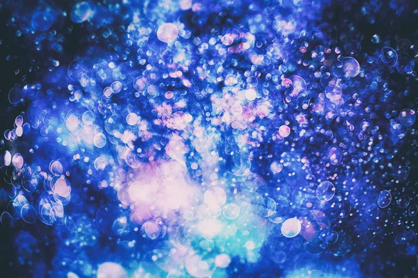 Abstrato desfocado fundo de luz, festivo elegante fundo abstrato com luzes bokeh e estrelas — Fotografia de Stock