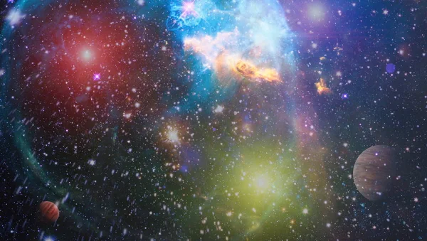 Vacker natthimmel, stjärna i rymden. Planeter, stjärnor och galaxer i yttre rymden som visar skönheten i utforskning av rymden. Faktorer som tillhandahålls av Nasa — Stockfoto