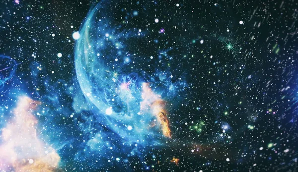 Fundo espacial caótico. Galáxia Dreamscape. Os elementos desta imagem fornecidos pela NASA . — Fotografia de Stock