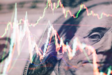 Ticaret pazarında analiz. Finansal istatistikleri analiz etmek ve pazar verilerini analiz etmek için ayarlanmış. Sonuçları bulmak için grafiklerden ve grafiklerden veri analizi.
