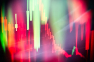 Bir bilgisayarın monitöründe profesyonel teknik analiz. Temel ve teknik analiz kavramı.