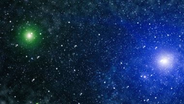 Yıldız tozu ve parlayan yıldız ile derin uzay arka plan. Samanyolu kozmik arka plan.