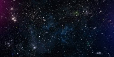 Arkaplanda bir sürü yıldız olan siyah boşluk
