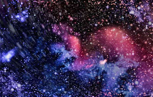カラフルな星空の夜空宇宙背景 — ストック写真