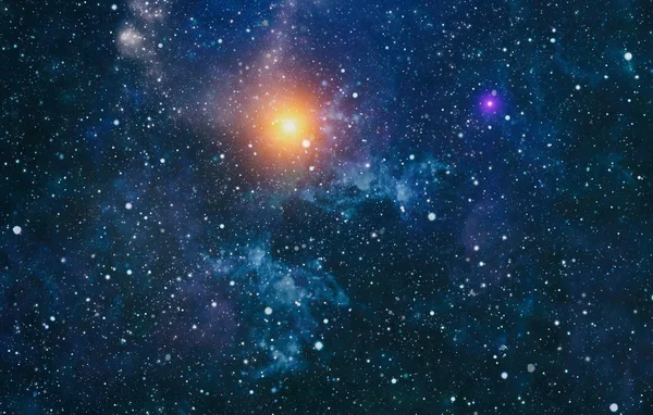 Estrellas de un planeta y galaxia en un espacio libre. — Foto de Stock