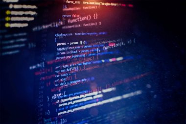 Web sitesi programlama kodu. Bu bir iş. Yazılım geliştirme. İnternet güvenlik korsanı önlemesi.