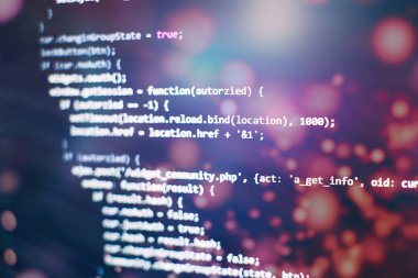 Web sitesi programlama kodu. Bu bir iş. Yazılım geliştirme. İnternet güvenlik korsanı önlemesi.