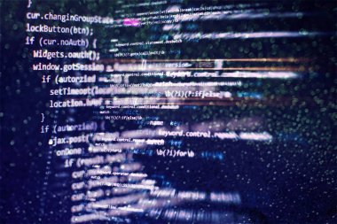 Web sitesi programlama kodu. Bu bir iş. Yazılım geliştirme. İnternet güvenlik korsanı önlemesi.