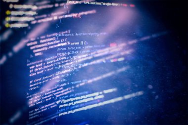Web sitesi programlama kodu. Bu bir iş. Yazılım geliştirme. İnternet güvenlik korsanı önlemesi.