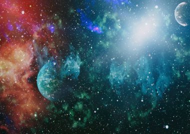 Chaotic space background. High quality space background. The elements of this image furnished by NASA.