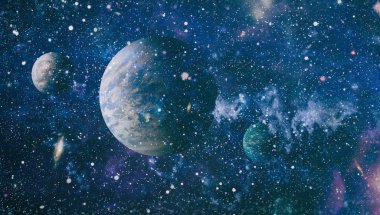 Chaotic space background. High quality space background. The elements of this image furnished by NASA.